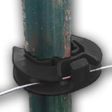 Electric Fence wire on green t-post