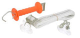 White Gallagher Electric Fence Horse Tape Gate Kit with handle and hardware