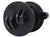 Gallagher Black plastic screw on rod post insulator on a white background