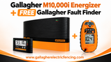 gallagher M10,000i electric fence charger / energizer with free fault finder offer with orang and black colors
