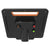 Gallagher S120 Electric Fence Charger backside with LED lights and knobs on a white background