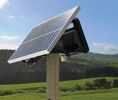 Gallagher MBS800 Electric Fence energizer on a farm with cattle