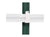 Gallagher 1.5" T-Post Horse Tape Electric Fence Insulator on green post